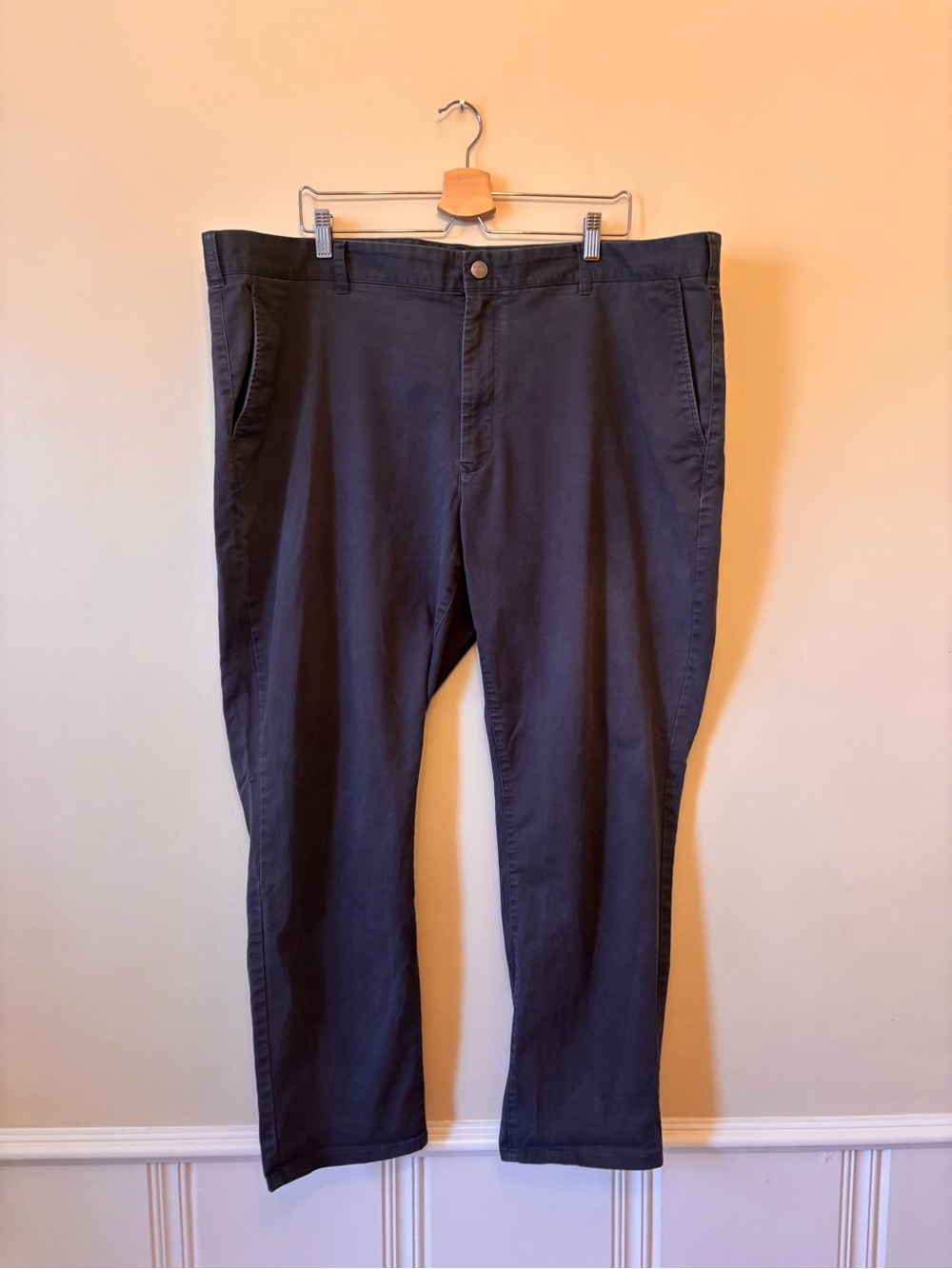 Bonobos Men's Pants Straight Size W44 L30 Trousers Casual Comfortable Slate blue
